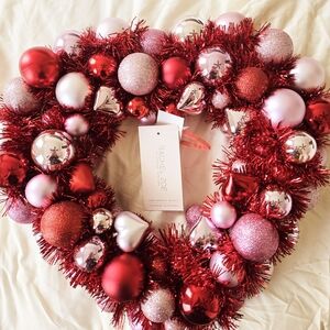 NWT Rachel Zoe Red and Silver Wreath